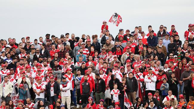 The Dragons have been forced to move their trial from Kogarah after surface concerns. Picture: Brett Costello