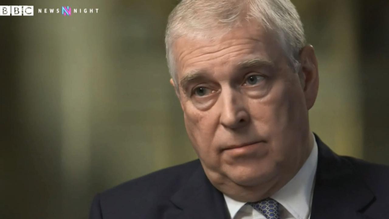 Prince Andrew during his BBC Newsnight interview in 2019. Picture: BBC