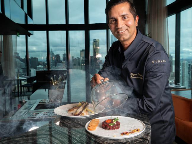 Chef Gagan Sharma at Sky Bar in Melbourne Southbank Picture: Tony Gough