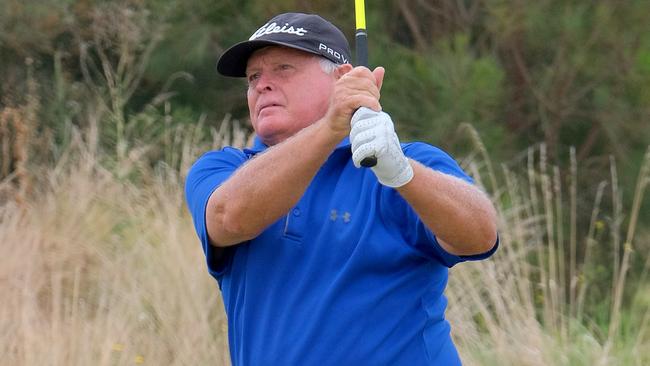 Peter Senior in action at the Portarlington Pro-Am. Picture: Mark Wilson.