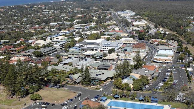 Aerial photo of Byron Bay. File photo. Picture: David Nielsen