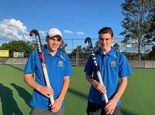 READY FOR SELECTION: Gympie hockey players Riley Bambling and Matt Browne hope to secure a spot for the Queensland under-18s team at the trails next year. Picture: Bec Singh