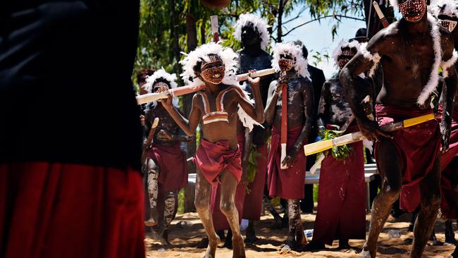 His Royal Highness Prince Charles is welcomed to country with a sacred â€˜Wuyalâ€™ ceremony, which will reveal the Malka (feather) string that connects the Rirratjingu people to their land. Led by traditional owner and ceremony leader Witiyana Marika, at Mount Nhulun where the spirit being Wuyal (sugar bag honey man) climbed to the top of the hill and named the areas around Nhulunbuy, and gave the Rirratjingu people their sacred knowledge. The Prince of Wales then met with senior members of the Rirratjingu Aboriginal Corporation, and Dhimurru Aboriginal Corporation during the first day of his visit to the Northern Territory.