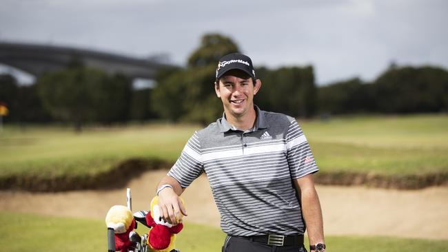 Professional Lucas Herbert at Royal Queensland Golf Club earlier this year