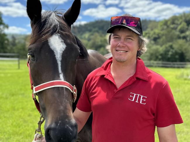 Casino trainer Ethan Ensby with Three Graces on November 24, 2024. Picture: supplied