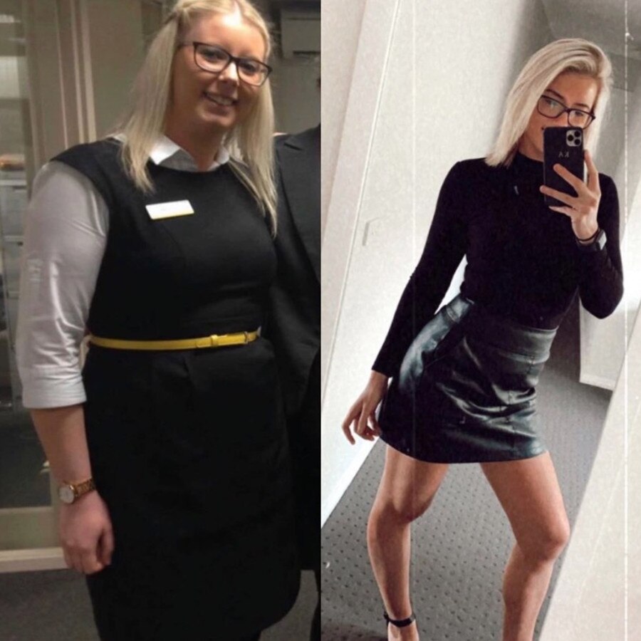 Kirsten went from a size 16 to size 8 after changing her unhealthy eating habits. Picture: That's Life