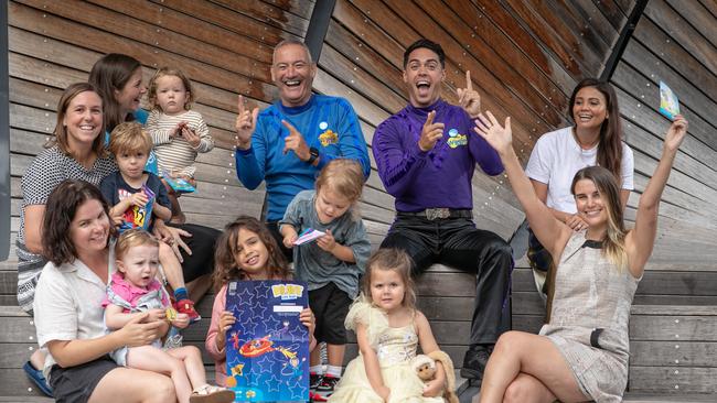 Wiggle Anthony and Wiggle John with kids and parents promoting the 12 Little Brave books for UNICEF Australia. Picture: Julian Andrews