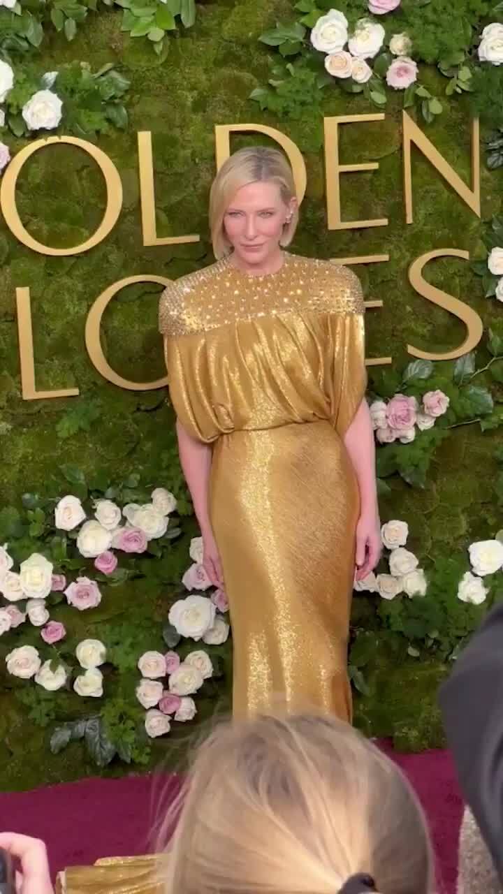 Cate Blanchett sparkles on Golden Globes red carpet