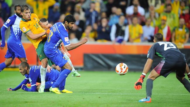 James Troisi puts the icing on the cake with Australia’s fourth goal against Kuwait.