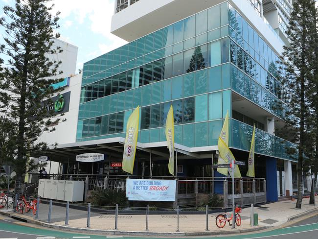 Renovations are in full swing at the Broadbeach Tavern, at the eastern end of the Oasis Shopping Centre. Picture: Glenn Hampson.