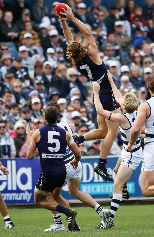 Nat Fyfe dominated against the Cats. Picture: Colleen Petch