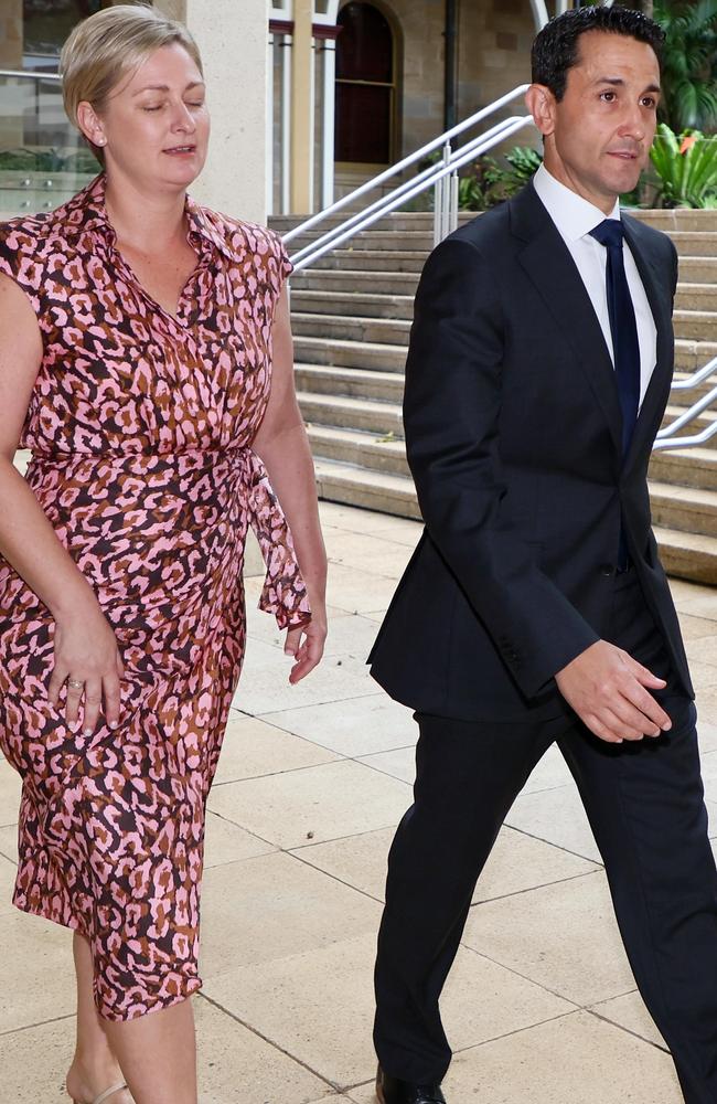 Queensland Premier David Crisafulli and Minister for Child Safety Amanda Camm in Brisbane. Picture: Supplied