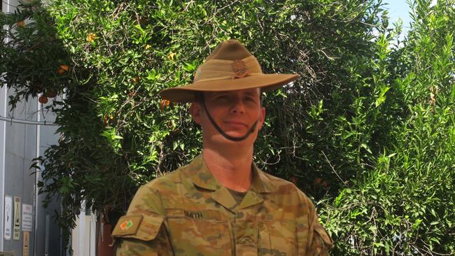 Officer Commanding Centre Squadron Major Jamie Smith said the ceremony marked 40 years since Alice Springs’ first and only freedom of entry parade. Picture: Laura Hooper.