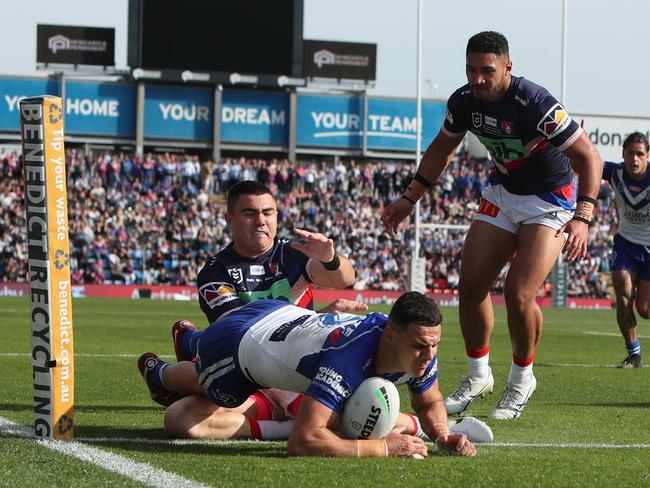 Jacob Kiraz scored three games iagainst the Knights in round 20. Picture: Ashley Feder/Getty Images