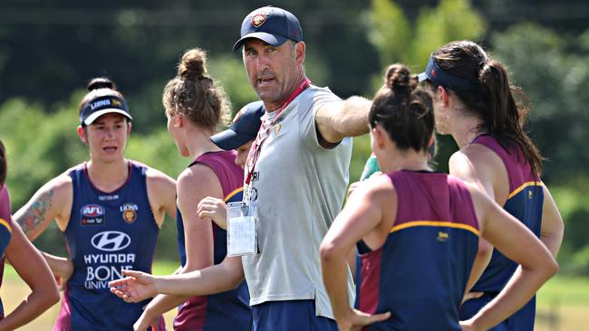 Brisbane AFLW coach Craig Starcevich says Queensland doesn’t have an adequate venue to showcase women’s matches. Picture: Annette Dew