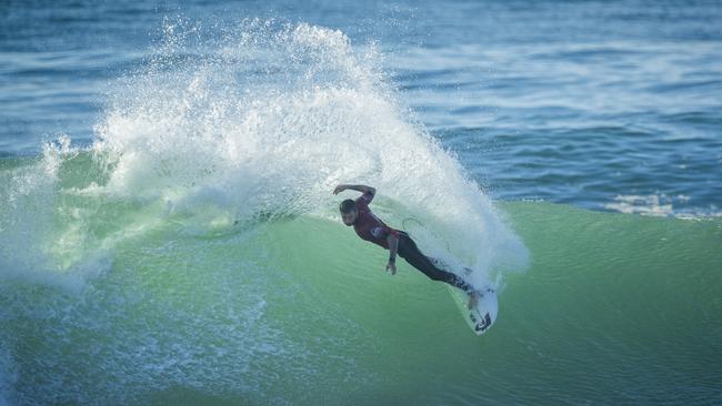 Mikey Wright in action at the Quiksilver Pro France at Hossegor. Photo: WSL