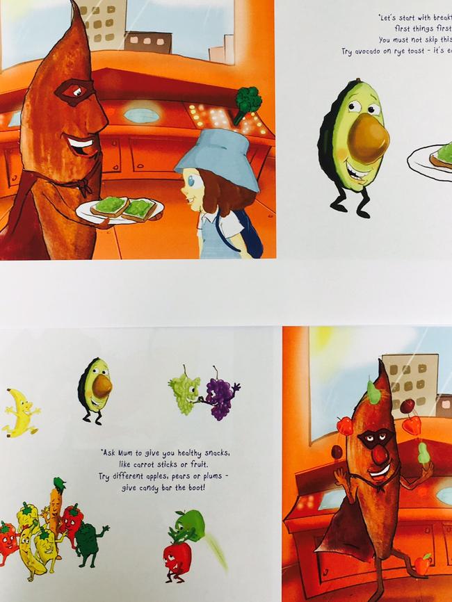 Illustrations from Novochenok-Serhan’s second book, Molly and SuperYam. Picture: supplied