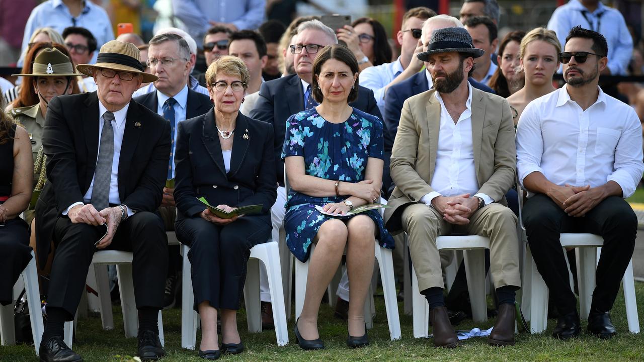 NSW Premier Gladys Berejiklian at the WugulOra Morning Ceremony on January 26, 2020. (AAP Image/Joel Carrett)