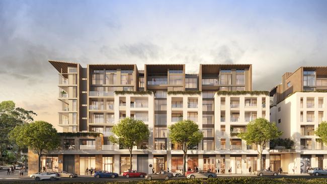 Artist's impression of the new Meadowbank build-to-rent project with 291 apartments and a retail precinct. Picture: Supplied.