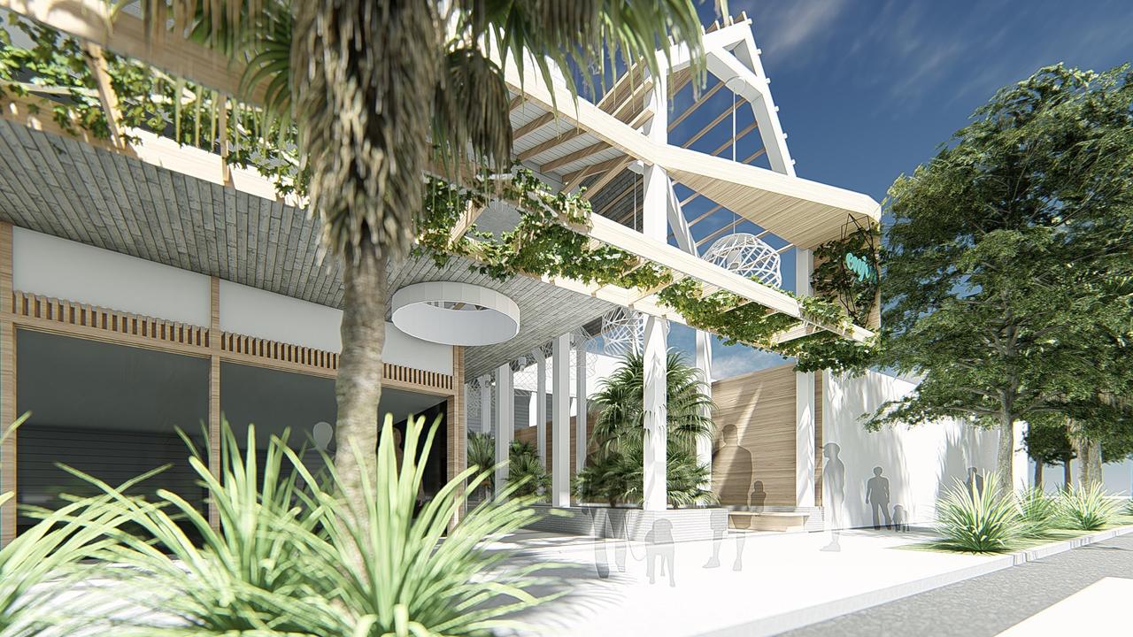 Artist's impression of the proposed development, Enjae Noosa Hub at 6 Lanyana Way, Noosa Junction.