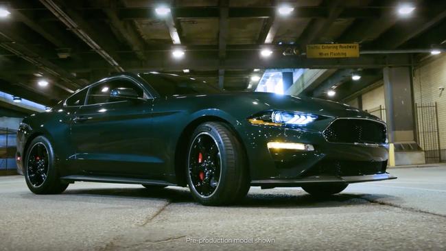 The Bullitt Mustang is heading to Australia but Ford won’t say yet how many are coming or how much it will cost. Picture: Supplied.