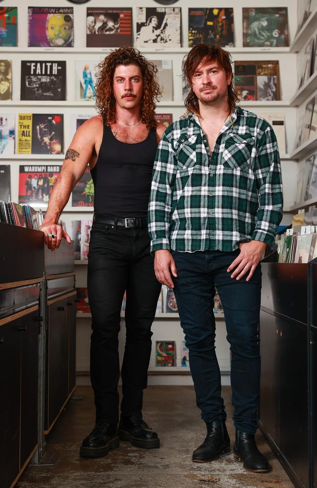 Peking Duk celebrate the vinyl revival at Repressed Records but are yet to do their debut record. Picture: Justin Lloyd