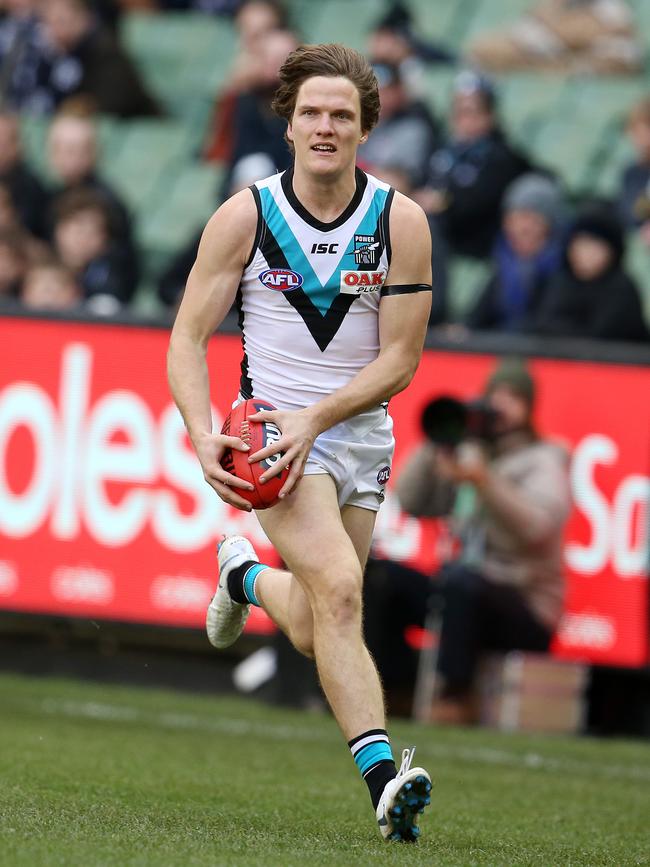 Jared Polec ranked eighth in the league for kicks and ninth for metres gained in 2018. Pic: Michael Klein