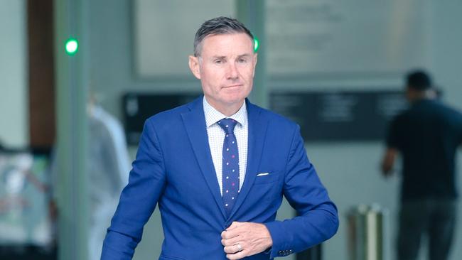 Former Federal MP Andrew Laming leaves Brisbane Supreme Court. Picture: NCA NewsWire / Glenn Campbell