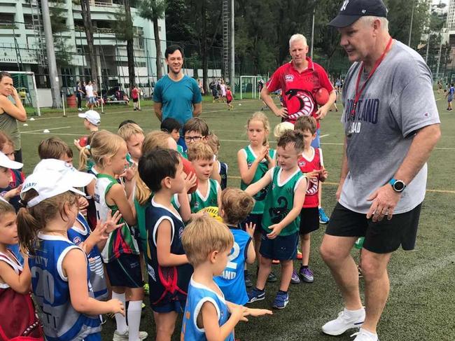 Frawley was at the coaching clinic in Hong Kong for about four hours.