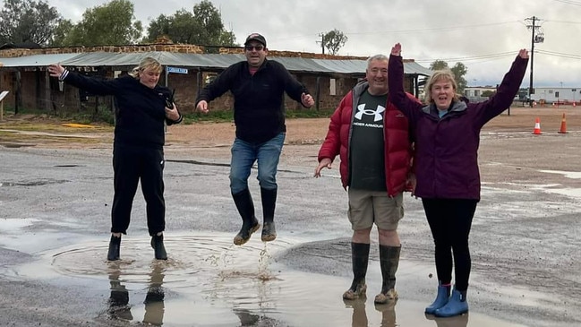 Jacquie Kamphuis is stranded at Birdsville with fellow festival-goers. Picture: Supplied