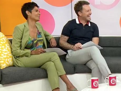 Ten's Studio 10 program with co-hosts Narelda Jacobs and Tristan MacManus and guests Denise Drysdale and Jessica Rowe. Source: Twitter.