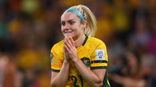 Ellie Carpenter recovered from an ACL injury to feature at the World Cup last year – but had more time on her side. Picture: Getty