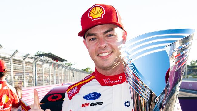 Scott Mclaughlin after winning race one in Darwin. Picture: Daniel Kalisz/Getty Images