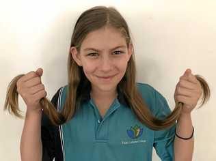 HELPING OTHERS: Charlotte Lane donated her hair to charity last month.