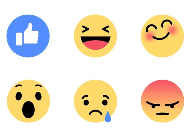 Facebook reaction emojis. Suppiled