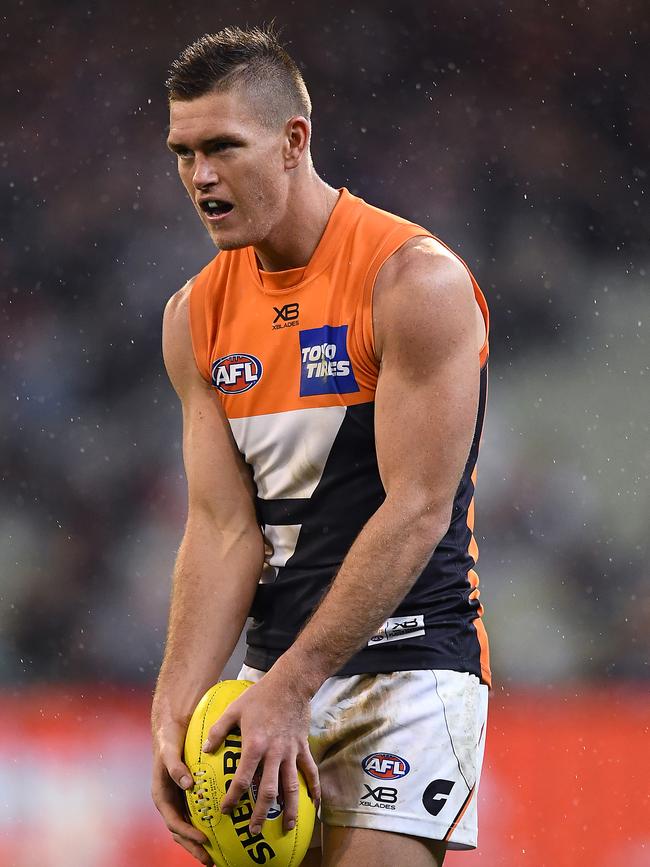 Adam Tomlinson is likely to play his last game for GWS in the grand final. Picture: Quinn Rooney/Getty Images.