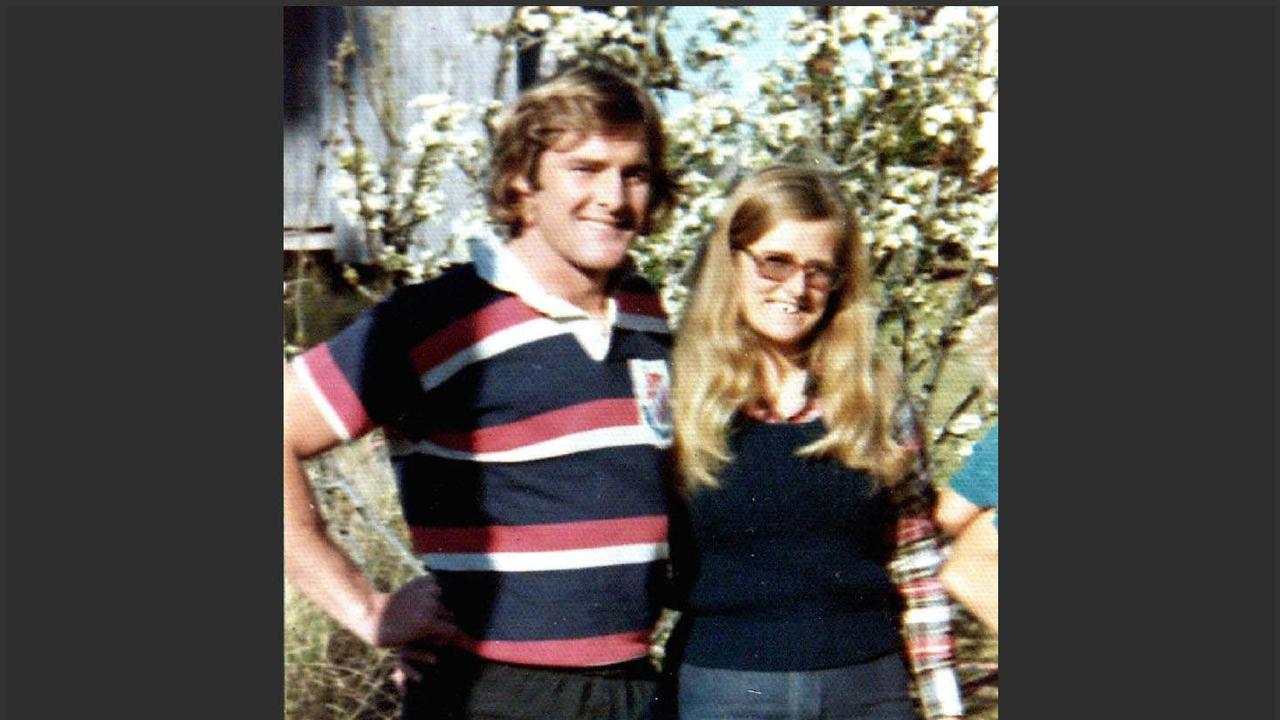 The young couple in 1974, both aged 25. Picture: Supplied