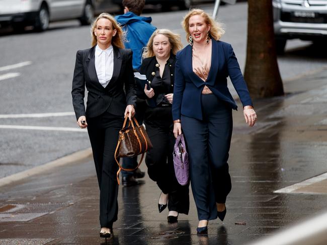 SYDNEY, AUSTRALIA - NewsWire Photos OCTOBER 15, 2024: Linda Rogan (left) arrives at Federal Court on Tuesday. Rogan is at the centre of a sensational court case with her ex-lover Richard White, the founder of ASX-listed giant WiseTech Global. Picture: NewsWire / Nikki Short