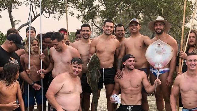 Latrell Mitchell at an indigenous camp organised by Dean Widders. Picture: Instagram