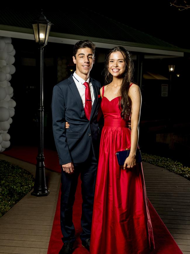Formal for year 12 students from Emmanuel College. Brandon Cerantola and Ruby Stanley. Picture: Jerad Williams