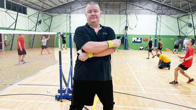 Cairns Badminton Club president, John Spannenburg, said playing social badminton three times a week keeps him happy and healthy. Picture: Alison Paterson