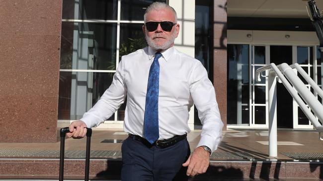 Defence barrister Jon Tippett leaving the Supreme Court in Darwin during Keith Kerinauia murder trial. Picture: Zizi Averill