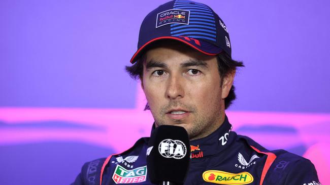 Sergio Perez has copped a grid penalty. (Photo by Martin KEEP / AFP)