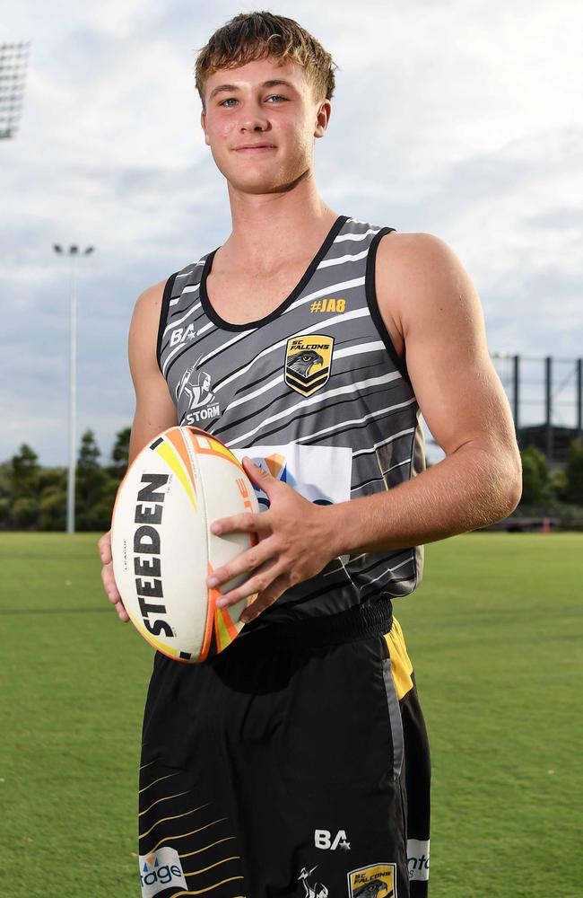 Sunshine Coast Falcons. U16's boys team. Charlie Coates. Picture: Patrick Woods.