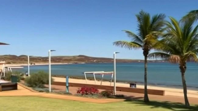 The group was exercising on the shore when they spotted a terrifying scene. Photo: supplied