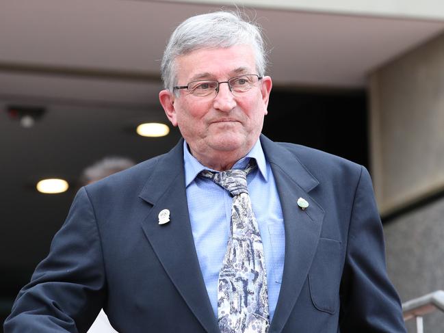 Stuart Woods leaves Hobart Magistrate Courts.  Picture: Zak Simonds