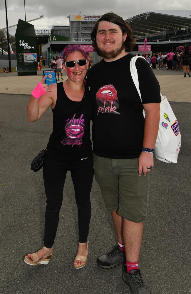 Socials at Pink convert at Townsville's Quensland Country Bank Stadium. Belinda Cook and Xavier Doherty. Picture: Evan Morgan