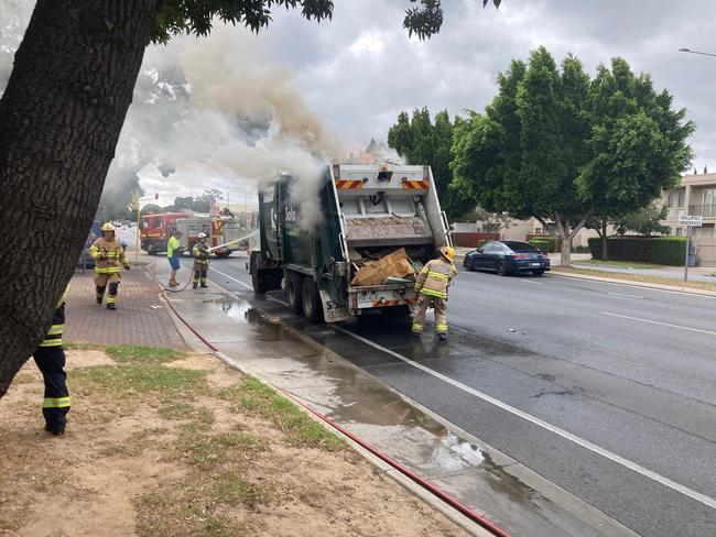 Waste collection contractor, Solo Resource Recovery, is seeing an increase in truck fires caused by lithium batteries. Picture: Supplied