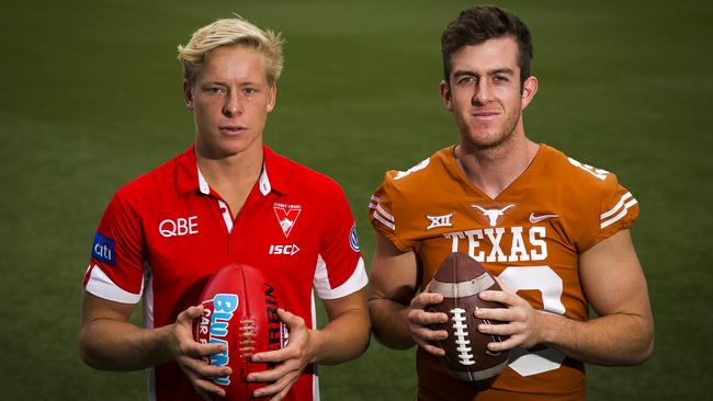 Dickson was a Sydney Academy product — and is mates with Swans star Isaac Heeney. Picture: Dylan Robinson