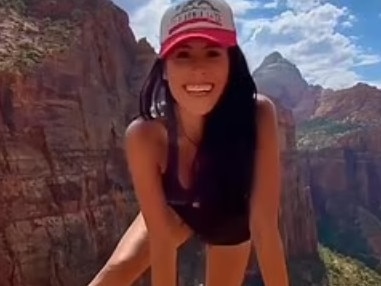 A yoga instructor who posed in a restricted area of a popular national park in the US has been slammed for the act.